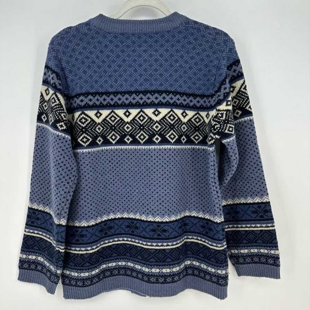 Vintage Nordic Crew Neck Long Sleeve Cardigan Swe… - image 2