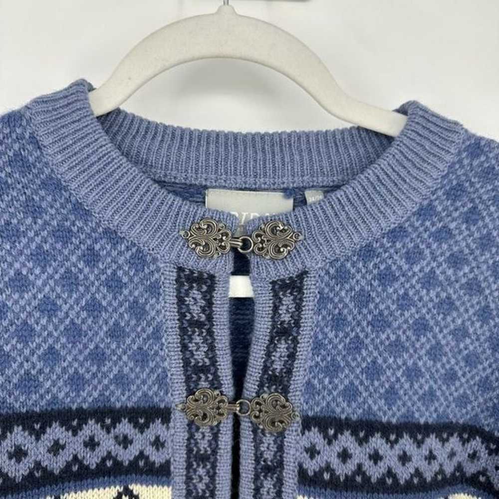 Vintage Nordic Crew Neck Long Sleeve Cardigan Swe… - image 3