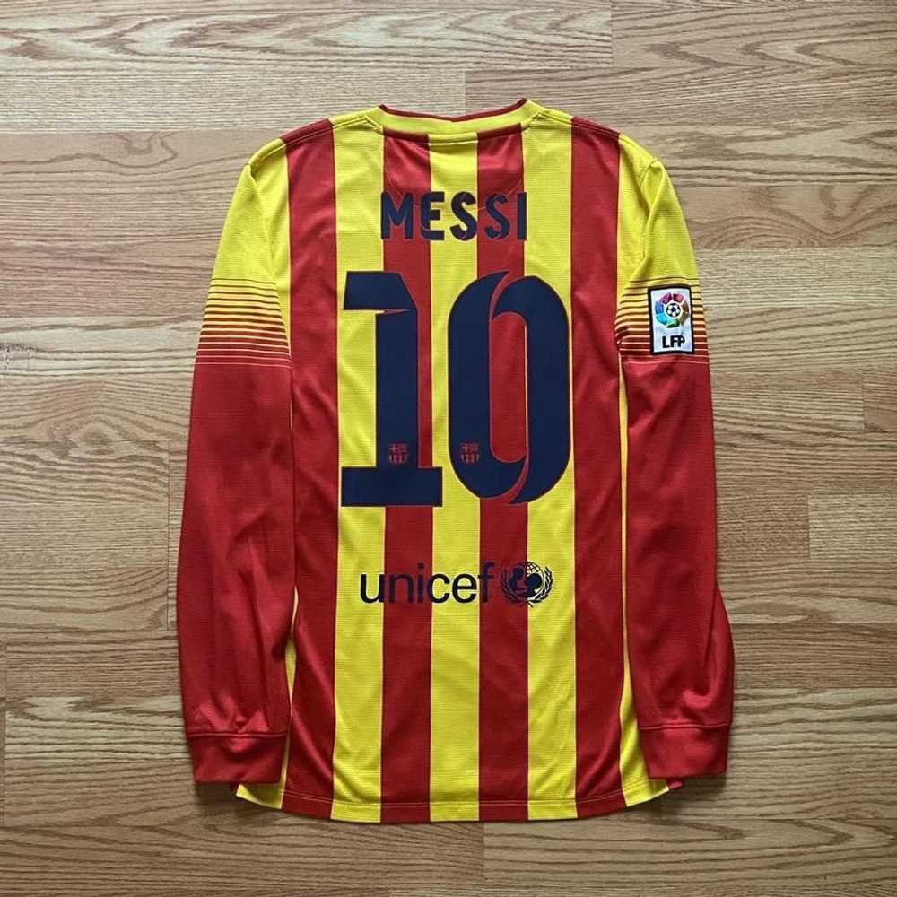 Nike FC Barcelona Messi 2013 14 away longsleeve L… - image 1