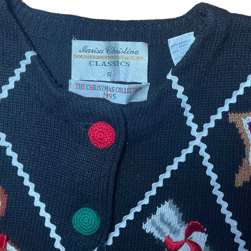 VTG Marisa Christina Christmas Cardigan Sweater - image 3