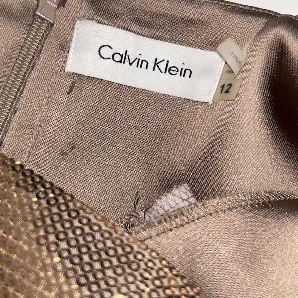 Calvin Klein Calvin Klein l Gold Satin Sequin She… - image 9