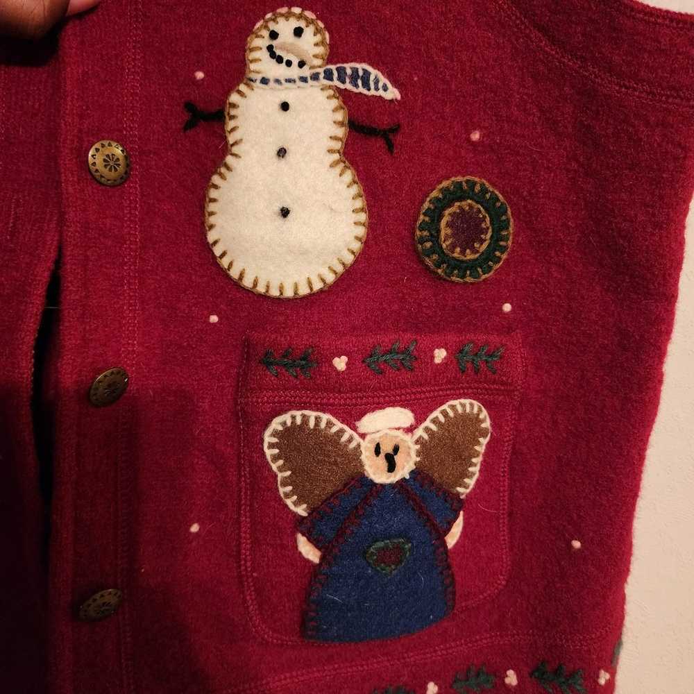 Woolrich 100% Wool Christmas Holiday Vest Vintage… - image 10