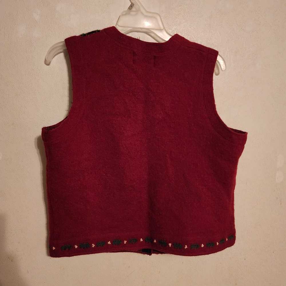 Woolrich 100% Wool Christmas Holiday Vest Vintage… - image 2