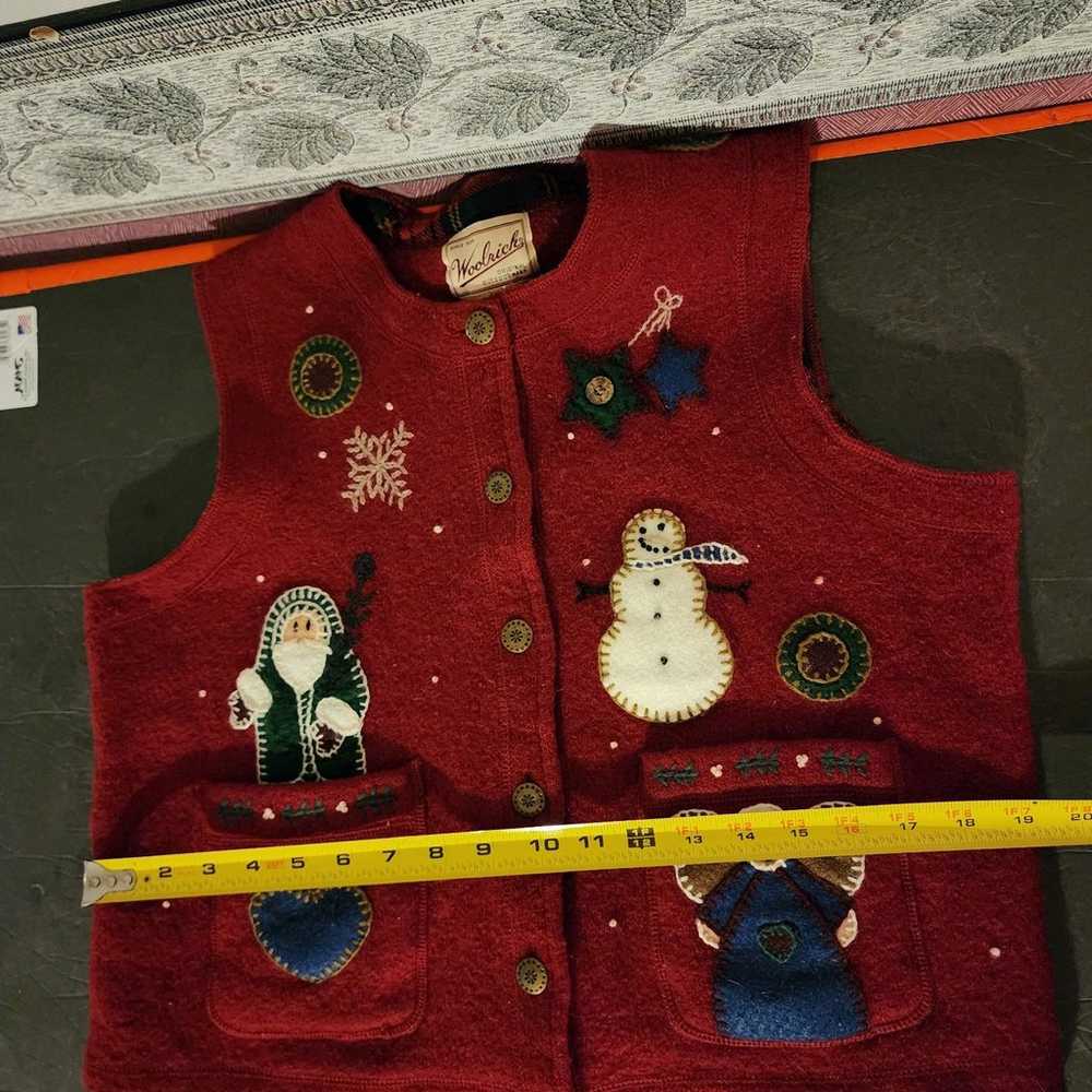 Woolrich 100% Wool Christmas Holiday Vest Vintage… - image 4