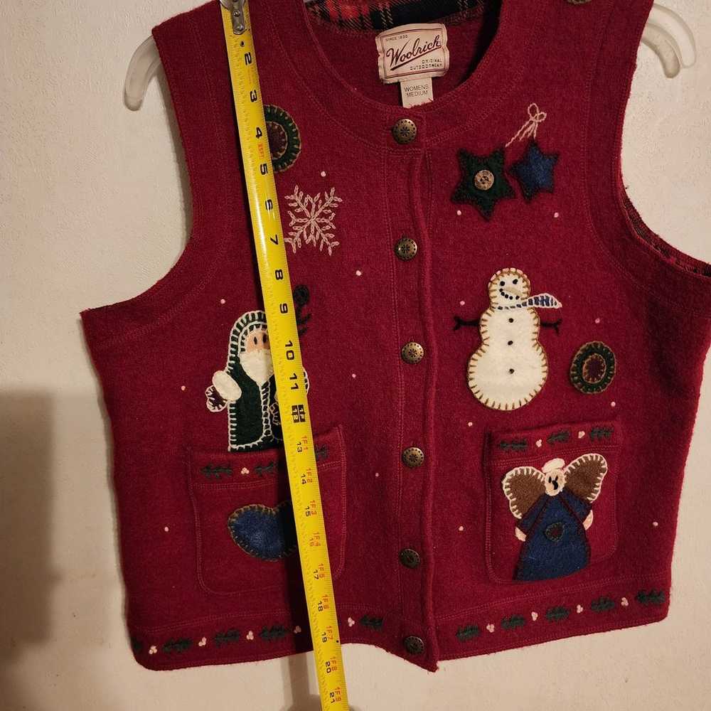 Woolrich 100% Wool Christmas Holiday Vest Vintage… - image 5