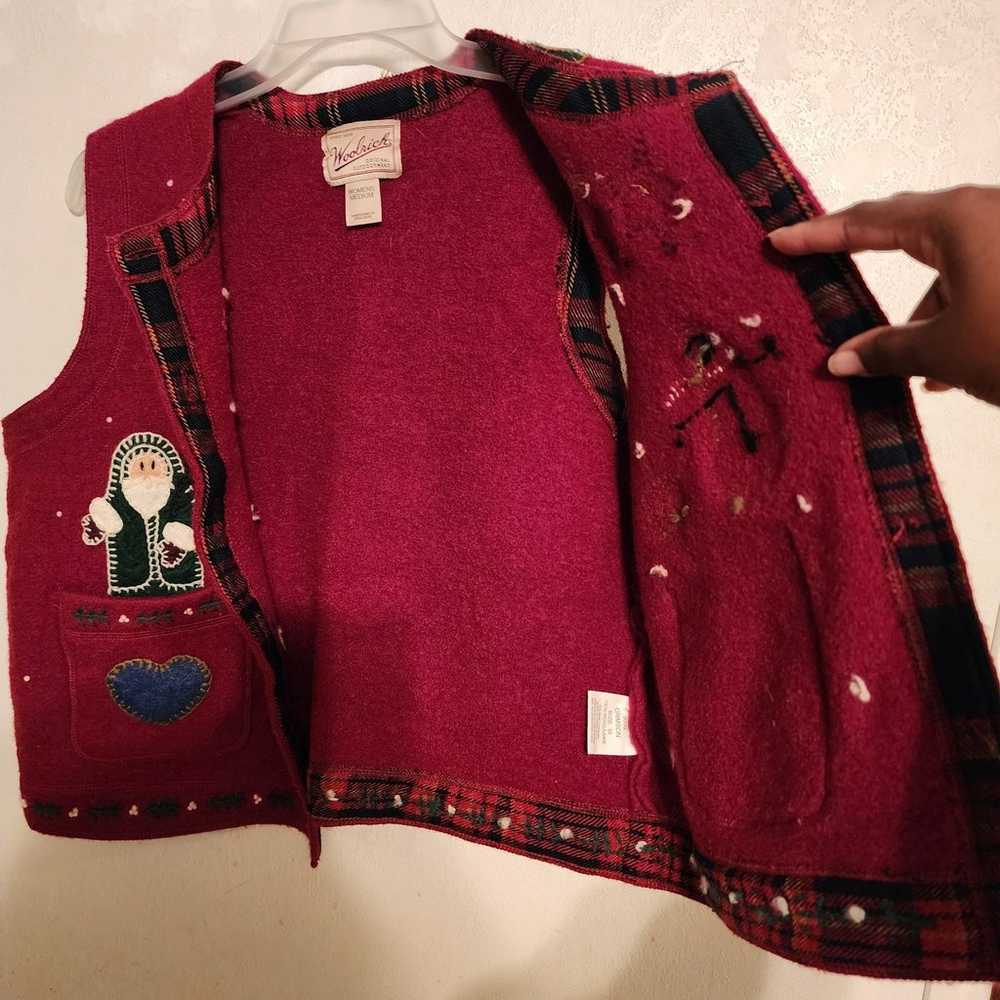 Woolrich 100% Wool Christmas Holiday Vest Vintage… - image 6