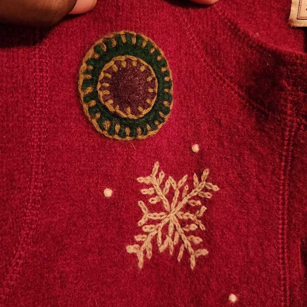 Woolrich 100% Wool Christmas Holiday Vest Vintage… - image 9