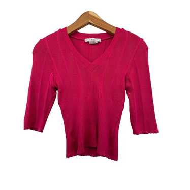 La Belle Womens Sweater Short Sleeve Crop M Vinta… - image 1