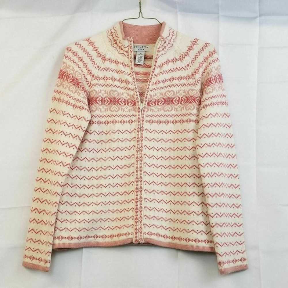 Covington Pink Womans Cardigan Sweater S - image 10