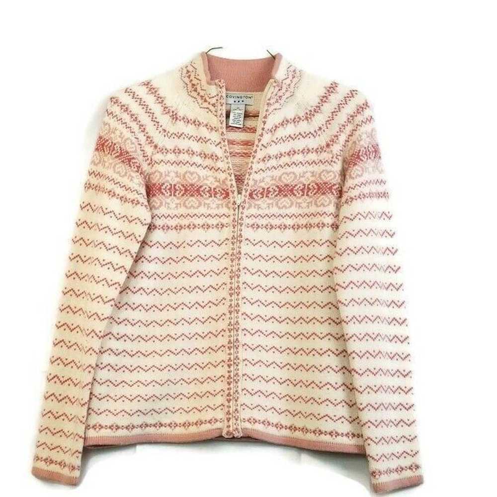 Covington Pink Womans Cardigan Sweater S - image 1