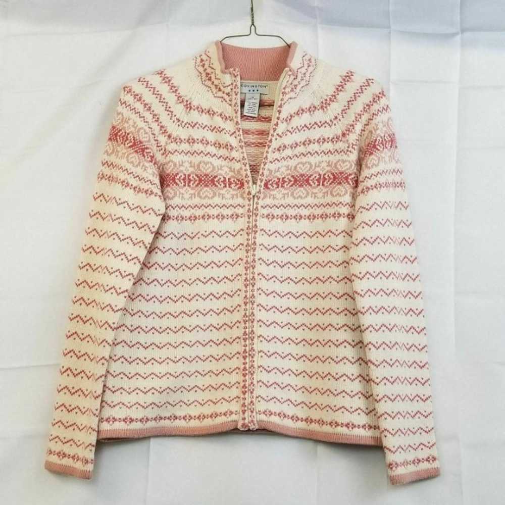 Covington Pink Womans Cardigan Sweater S - image 4