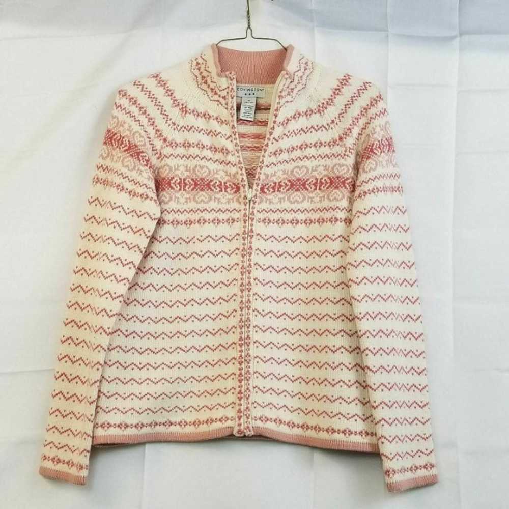 Covington Pink Womans Cardigan Sweater S - image 6