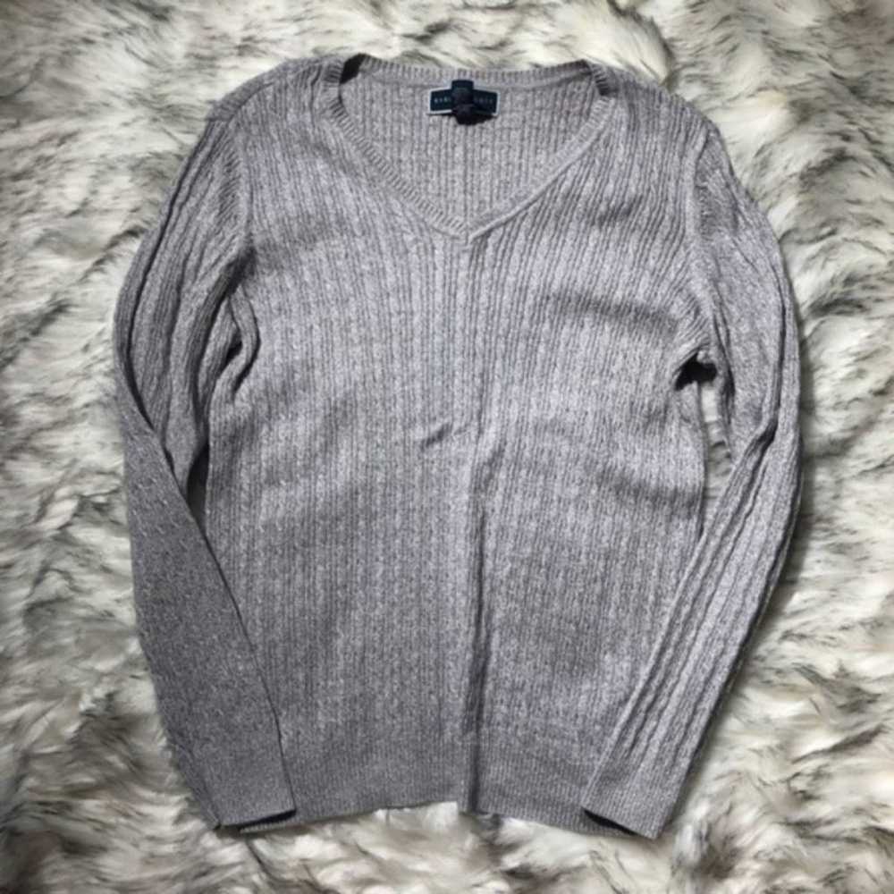 Karen Scott | medium gray cable knit sweater - image 3