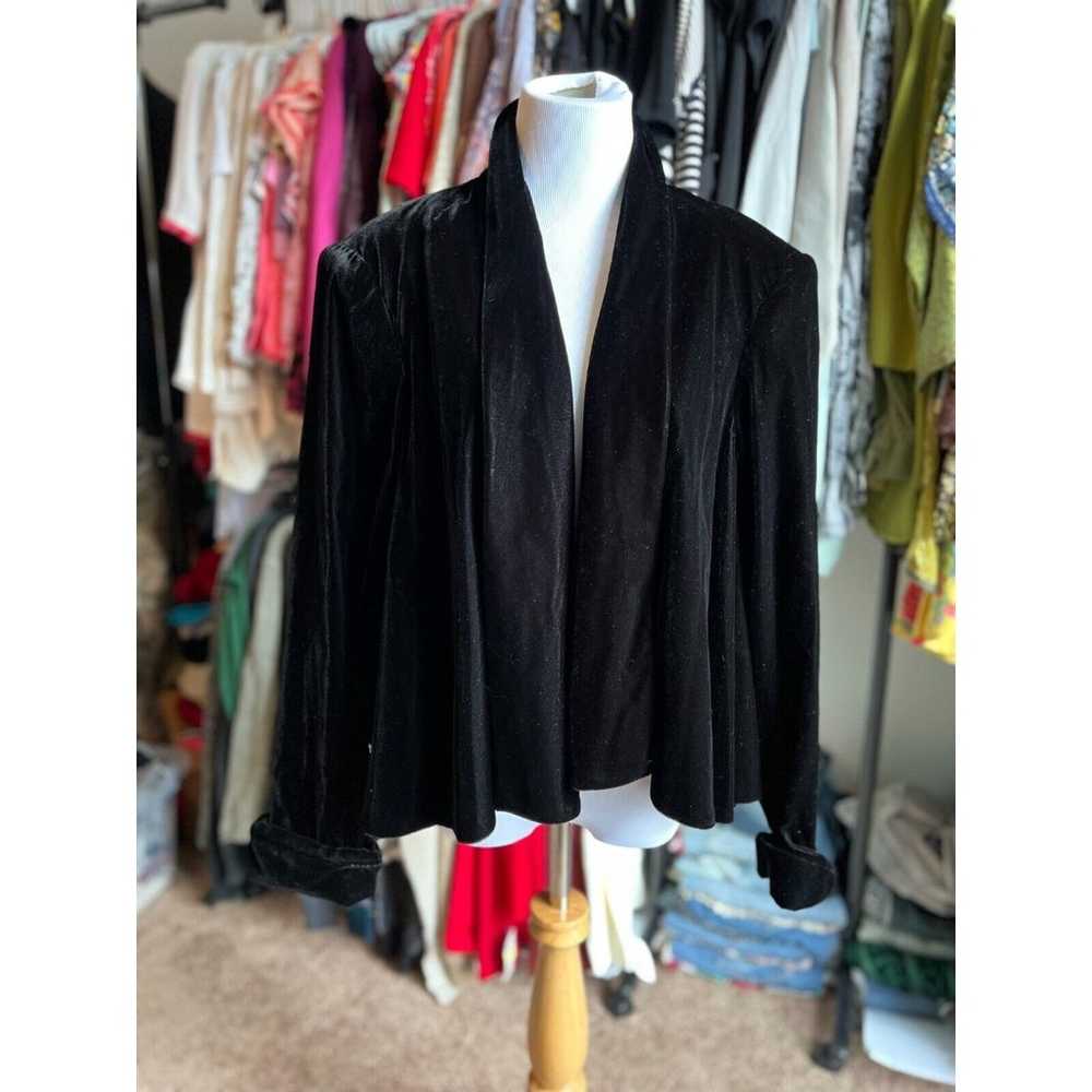 Vintage Scott McClintock Womens Med Black Velvet … - image 1