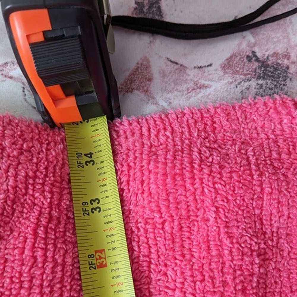 Vintage. Down Under Hot Pink Chenille Short house… - image 8