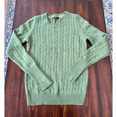 Gap Green Cable Knit Angora Blend Crew Neck Sweat… - image 1