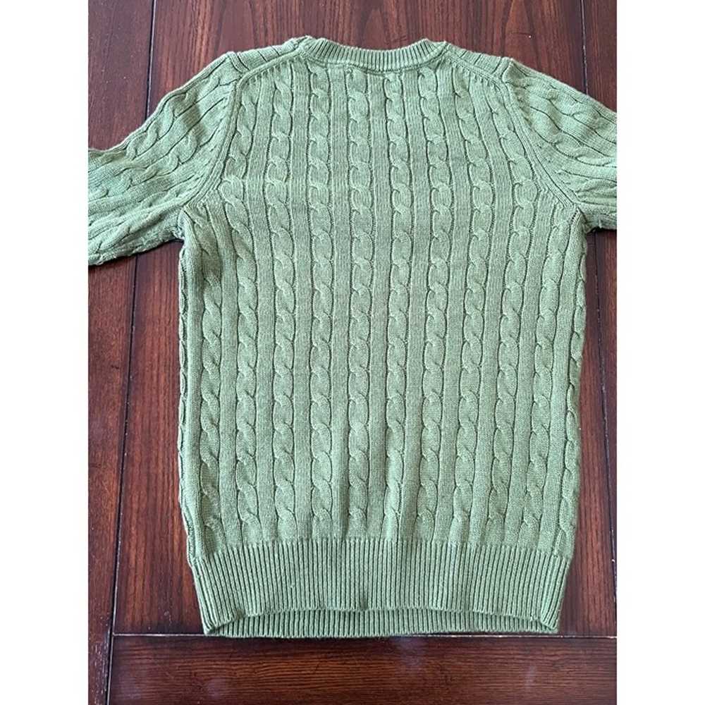 Gap Green Cable Knit Angora Blend Crew Neck Sweat… - image 5