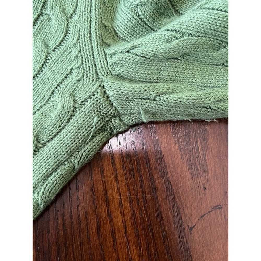 Gap Green Cable Knit Angora Blend Crew Neck Sweat… - image 6