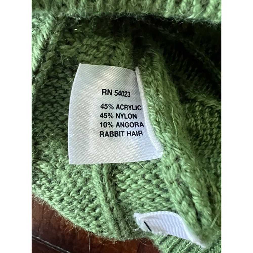 Gap Green Cable Knit Angora Blend Crew Neck Sweat… - image 7