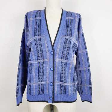 Vintage Pendleton Cardigan Sweater M Petite Blue … - image 1