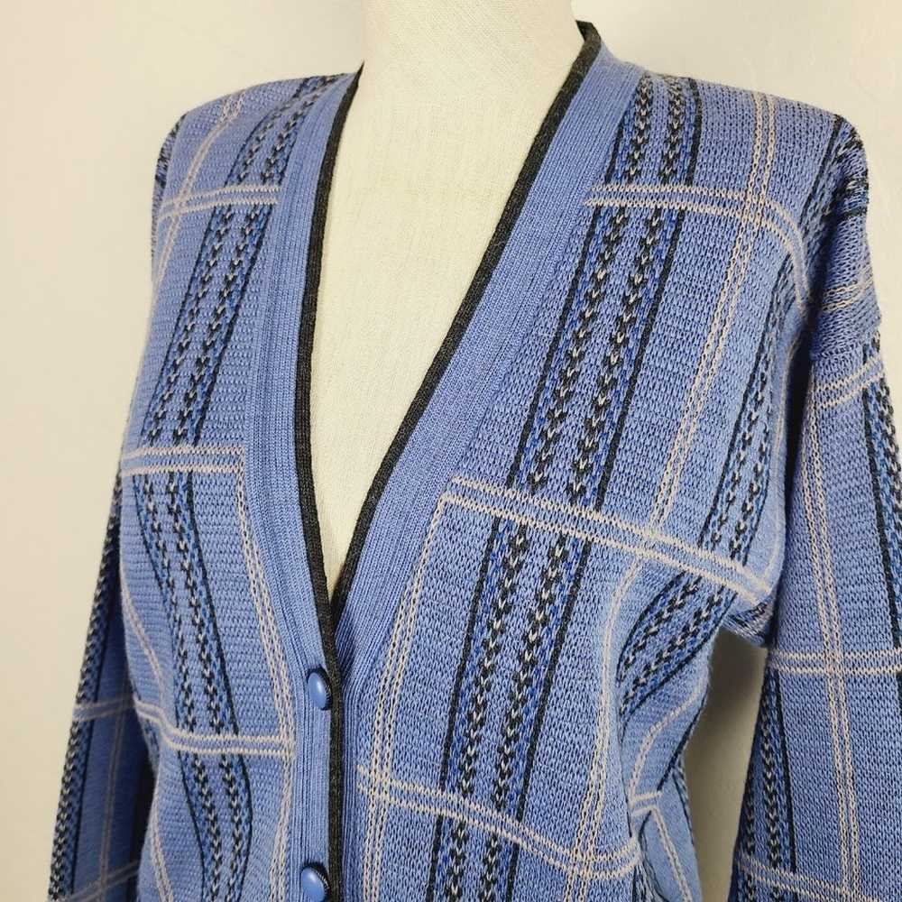 Vintage Pendleton Cardigan Sweater M Petite Blue … - image 2