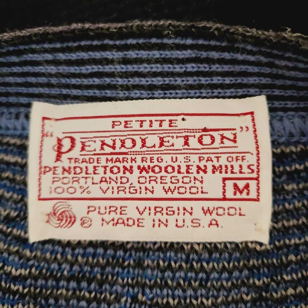 Vintage Pendleton Cardigan Sweater M Petite Blue … - image 5