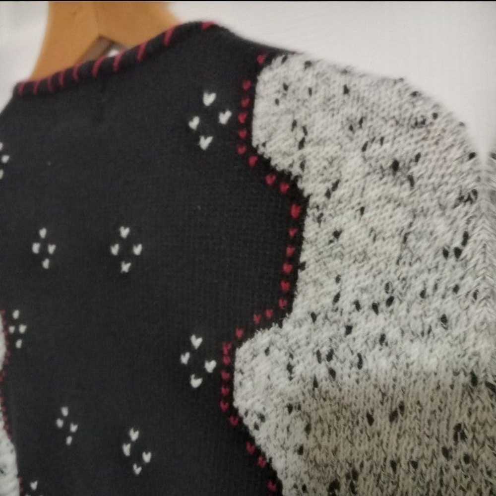 Vtg Hand Embroidered Zip Sweater - image 6