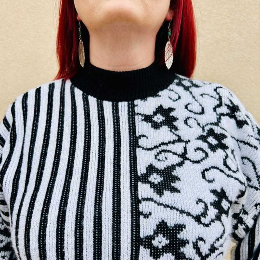 Vintage 1980s-1990s Multi Pattern Sweater - image 6