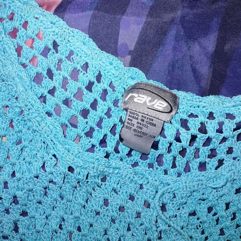 Vintage Y2K Blue poncho - image 3