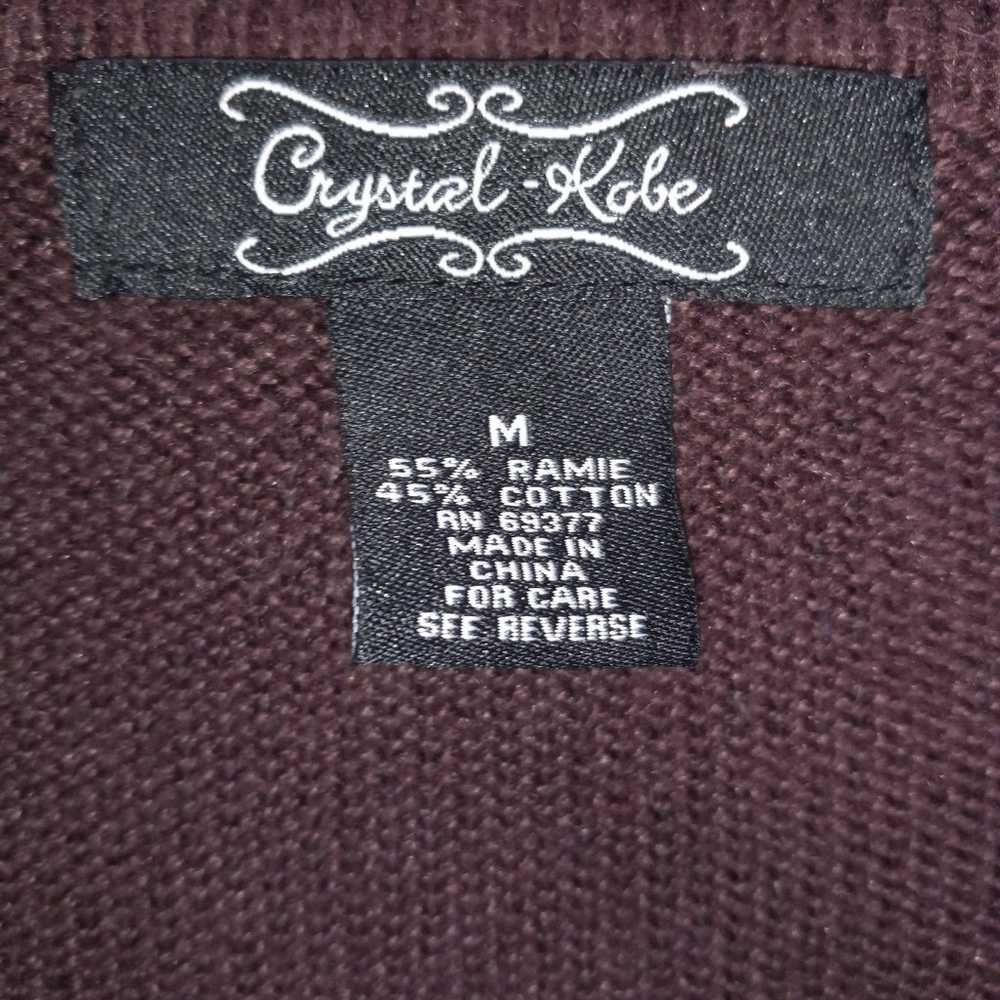 Crystal Kobe M vintage fall patch pattern brown c… - image 3