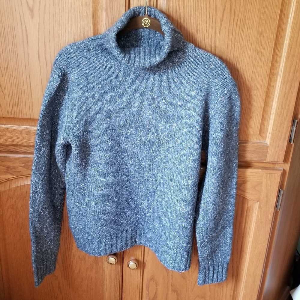 Womans L.L.Bean turtleneck sweater blue/gray size… - image 1