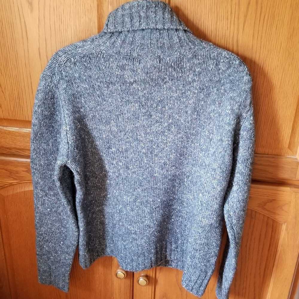 Womans L.L.Bean turtleneck sweater blue/gray size… - image 2