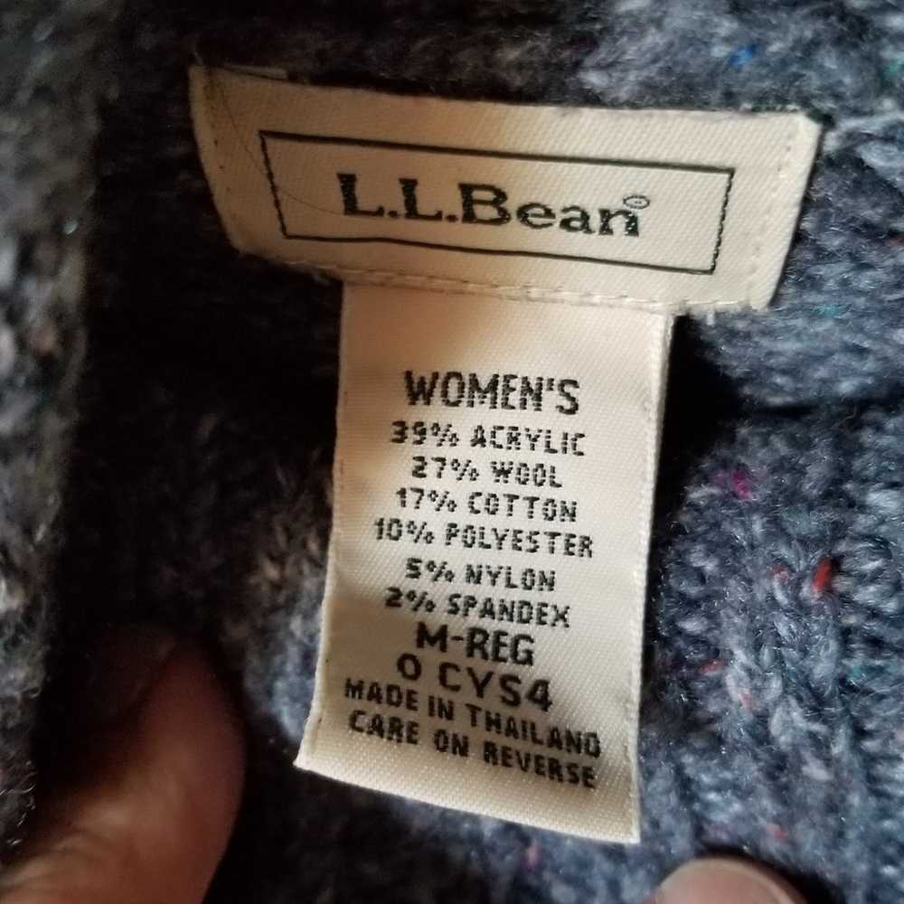 Womans L.L.Bean turtleneck sweater blue/gray size… - image 4