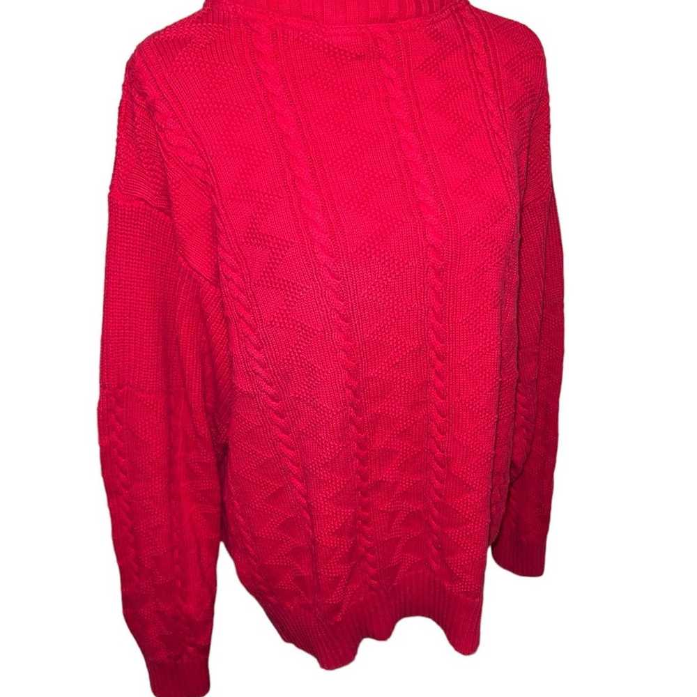 Vintage Banana Republic Cableknit Sweater Size Me… - image 2