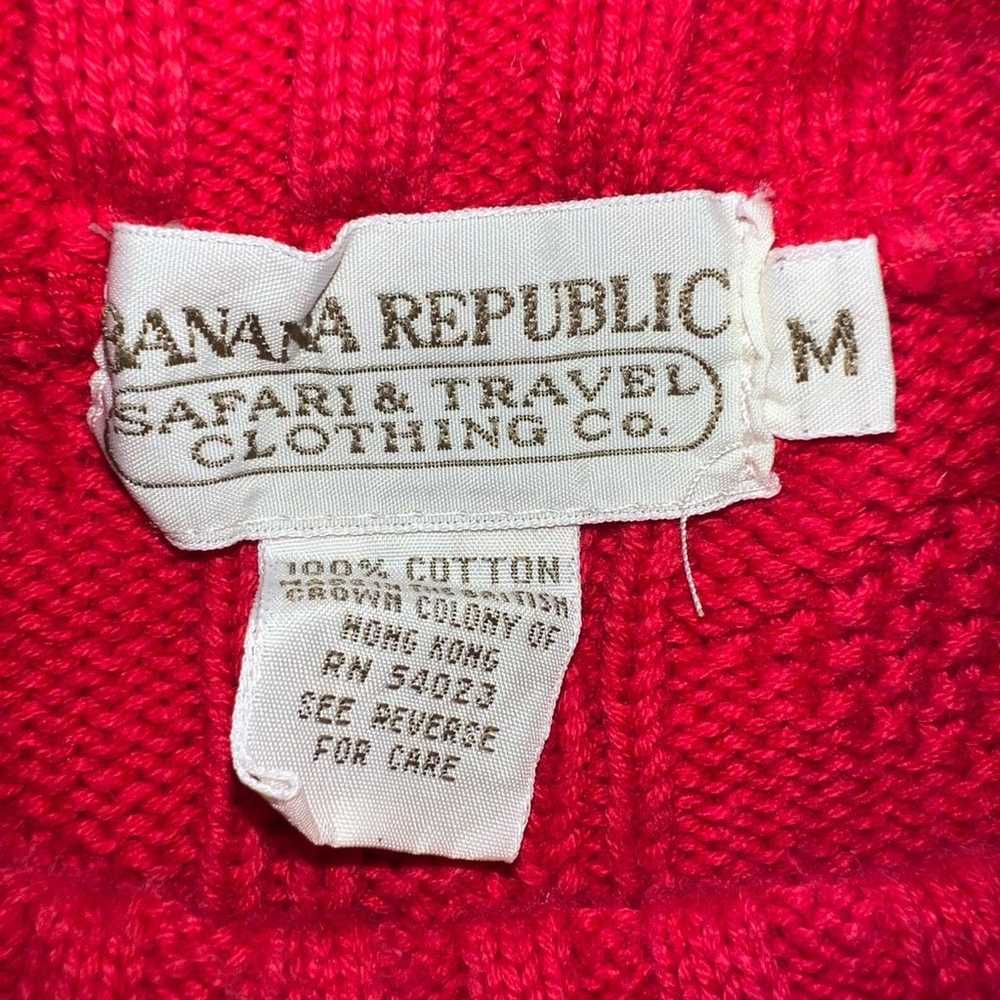 Vintage Banana Republic Cableknit Sweater Size Me… - image 5