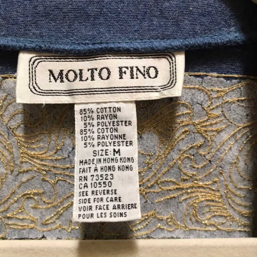 Vintage Cardigan Molto Fino Blue gold - image 5