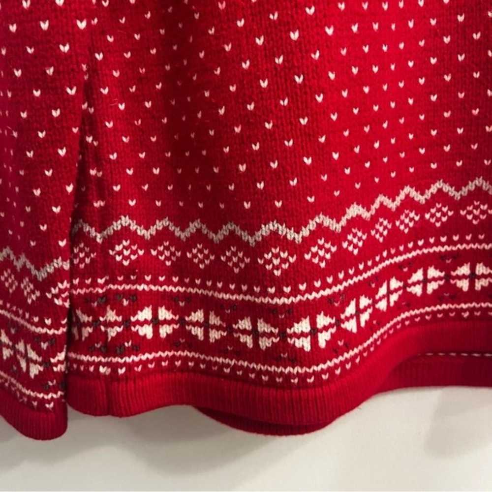 Vintage Liz Claiborne Winter Red Sweater - image 3