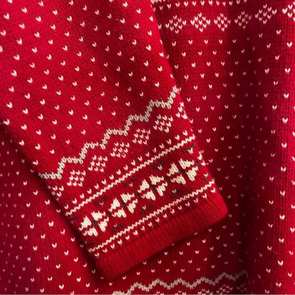 Vintage Liz Claiborne Winter Red Sweater - image 4