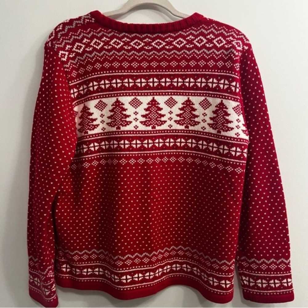 Vintage Liz Claiborne Winter Red Sweater - image 5