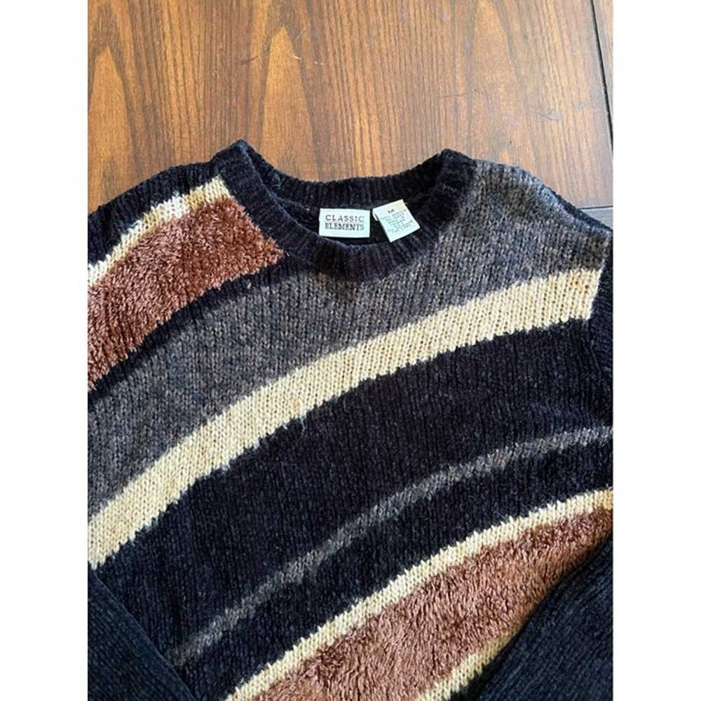 Vintage 90's Classic Elements Striped Crewneck Lo… - image 2