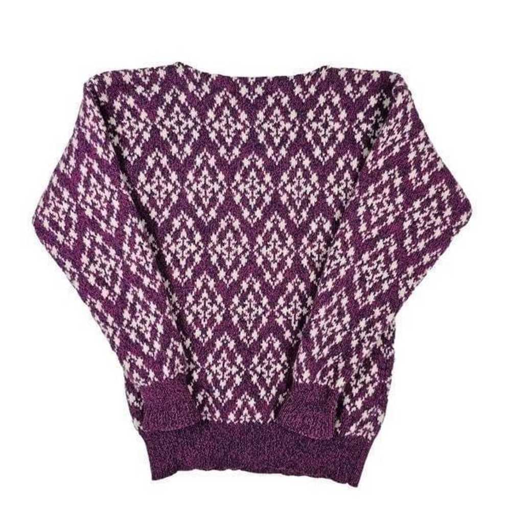 Vintage Woolrich Women's Crewneck Sweater Purple … - image 2