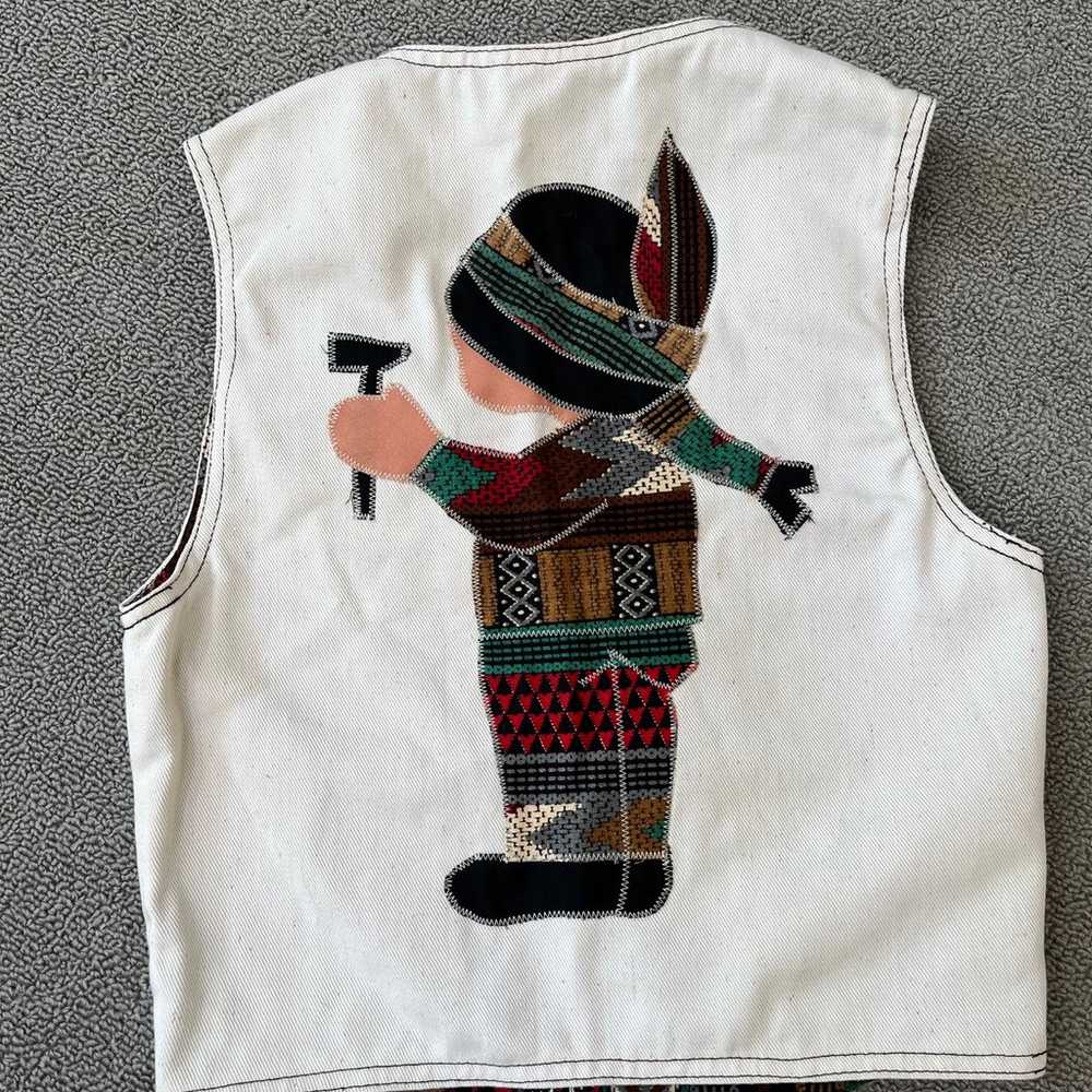 Vintage Claribels Closet White Indian Tribal Vest… - image 10