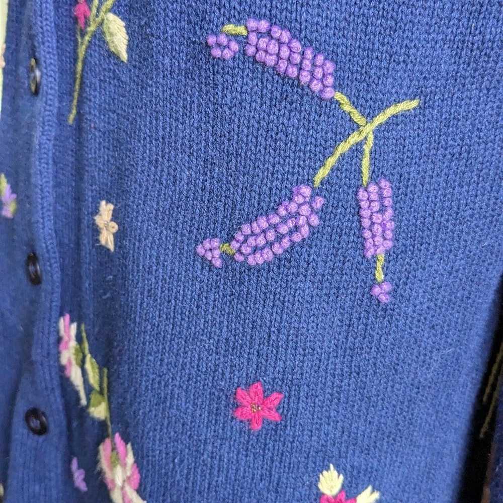 Vintage Embroidered Quacker Factory Long Cardigan… - image 5