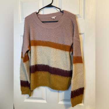 Hem and Thread Retro Colorblock Crewneck Sweater