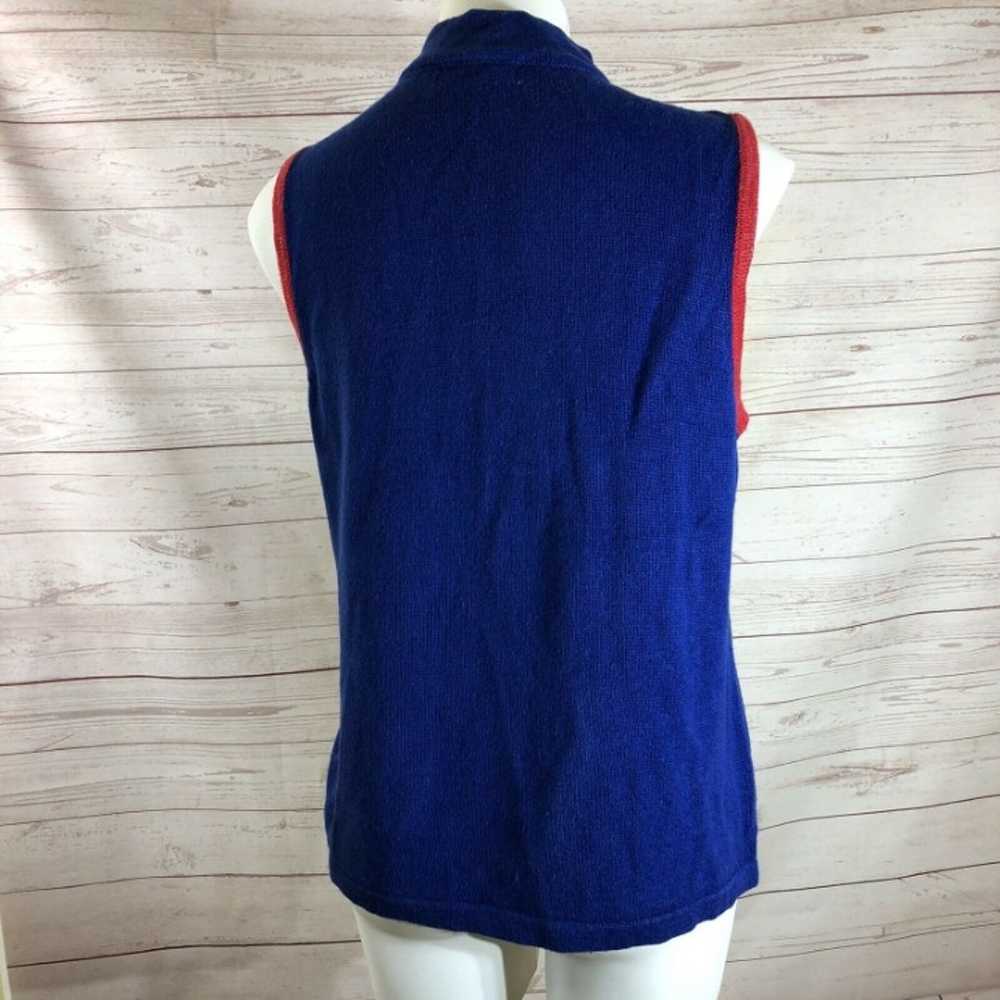 VTG Nouveaux Womens Size M Blue Knit Candy Cane C… - image 3