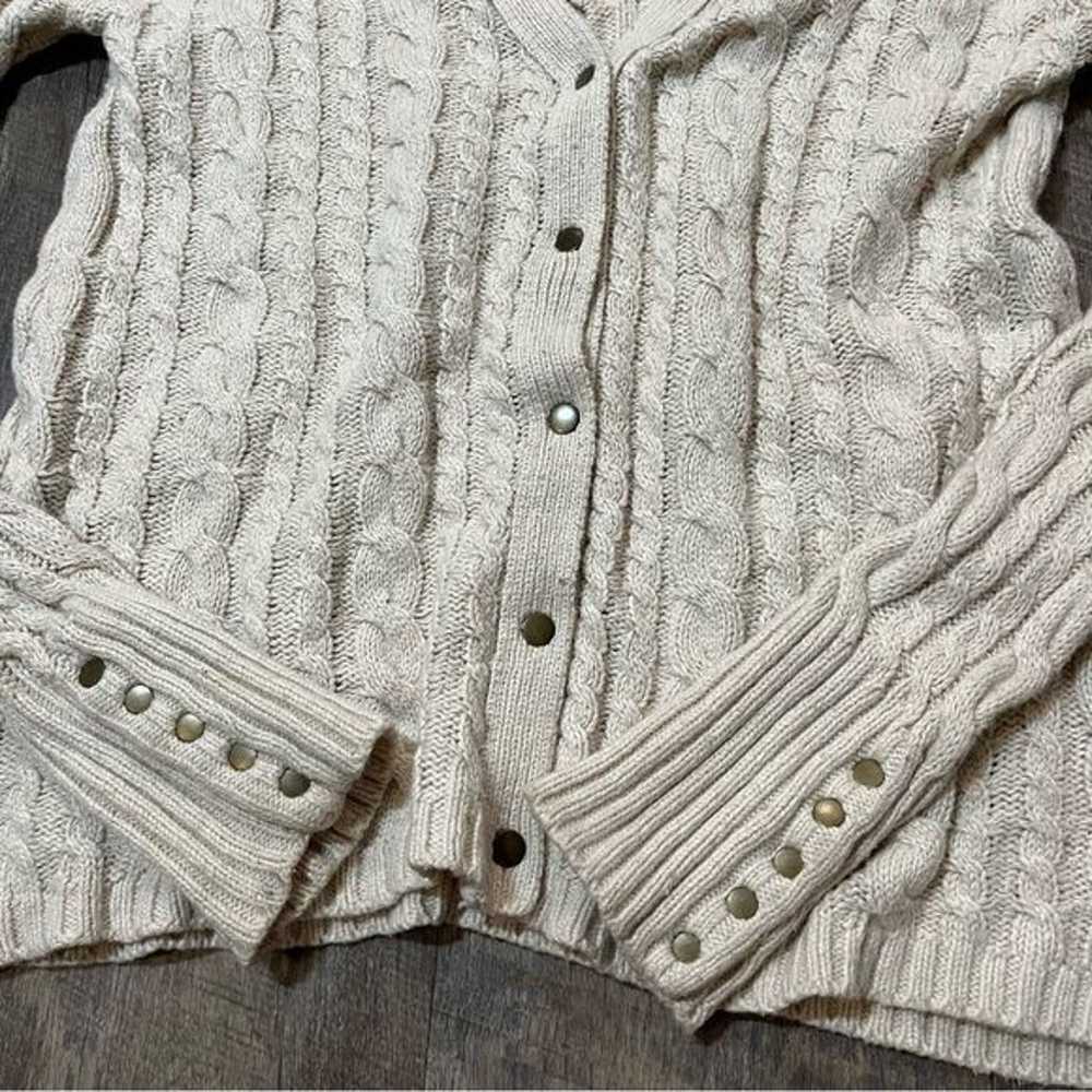 Vintage Zara Cream Knit Button Cardigan Sweater W… - image 3