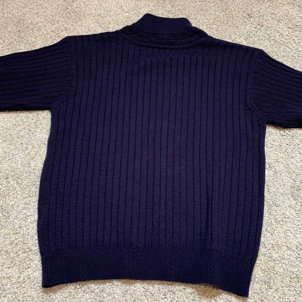 Lambswool  Super Soft Blue Turtleneck Sweater Sz M - image 4