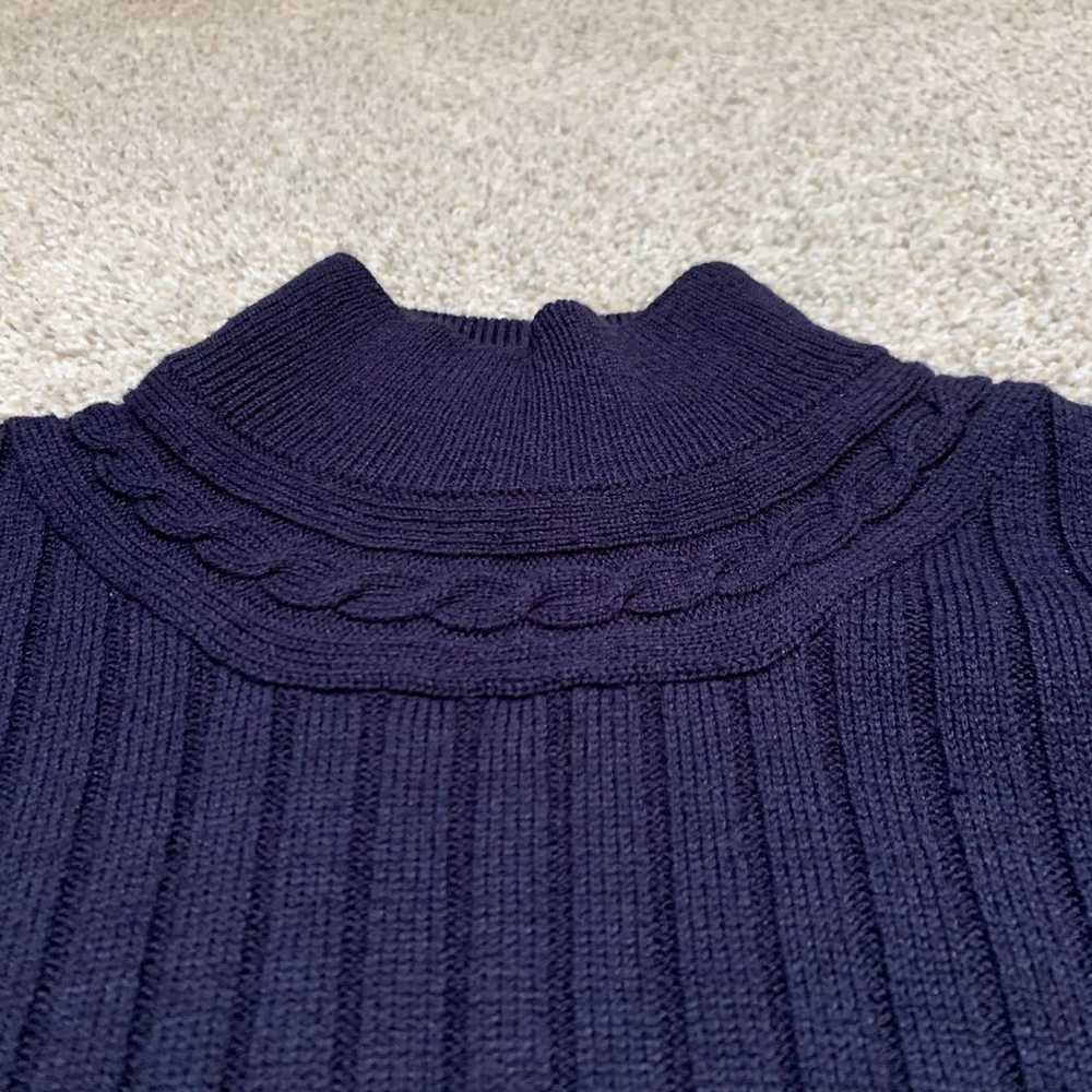 Lambswool  Super Soft Blue Turtleneck Sweater Sz M - image 5