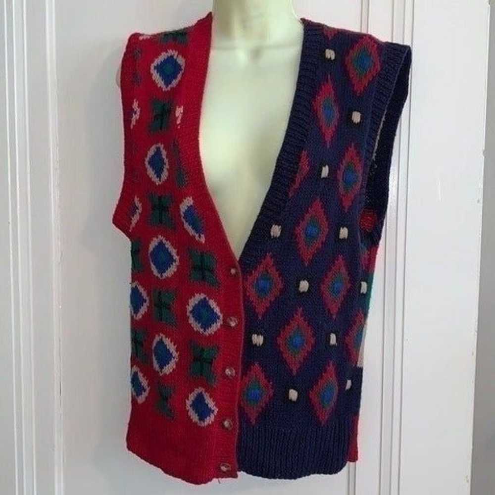 Vtg 90s Robert Scott sweater vest - image 1