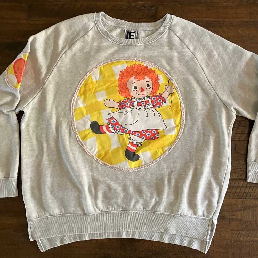 Upcycled Raggedy Ann Bed Sheets Sweatshirt - image 1